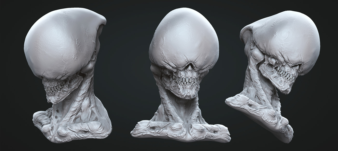 3d art alien aliens Creature Design Creature modeling Digital Art  Giger sculpting  Xenomorph Zbrush
