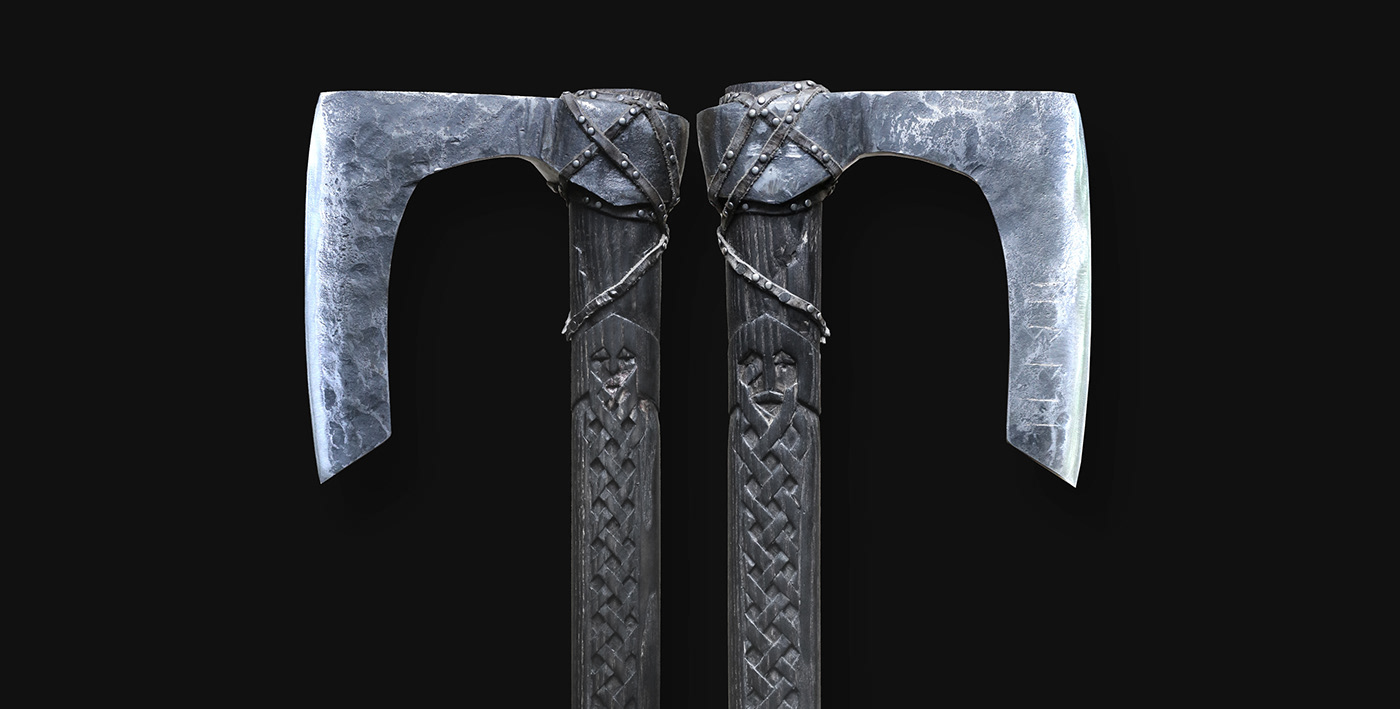 vikings Thor Odin norse gods costume axe ILLUSTRATION  engraving graphic design  blacksmithing