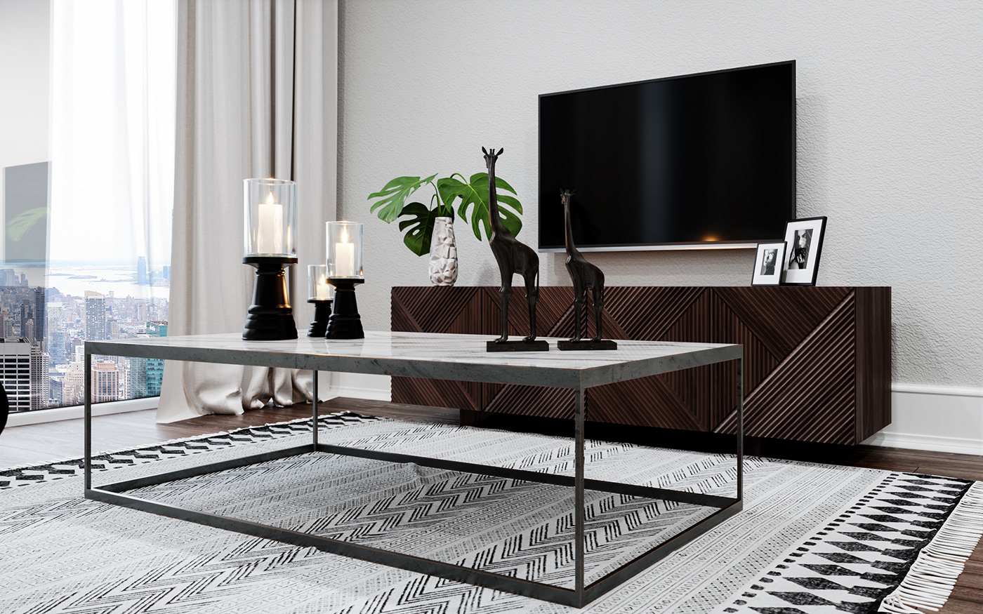 luxury new-york apartment vertex-design slagjana-zafirovska blue and gold