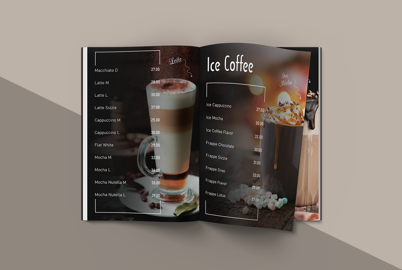 Advertising  cafe Coffee Coffee addicts Coffee lovers dessert drinks hot drinks menu social media