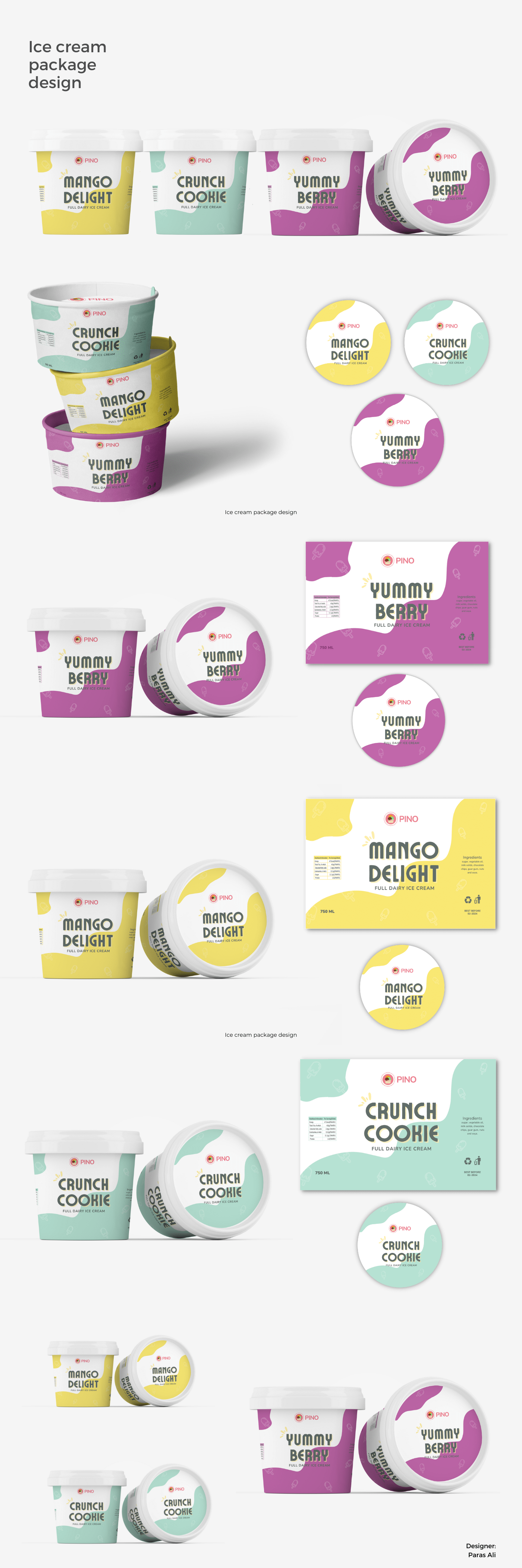 Packaging design, Ice cream label design