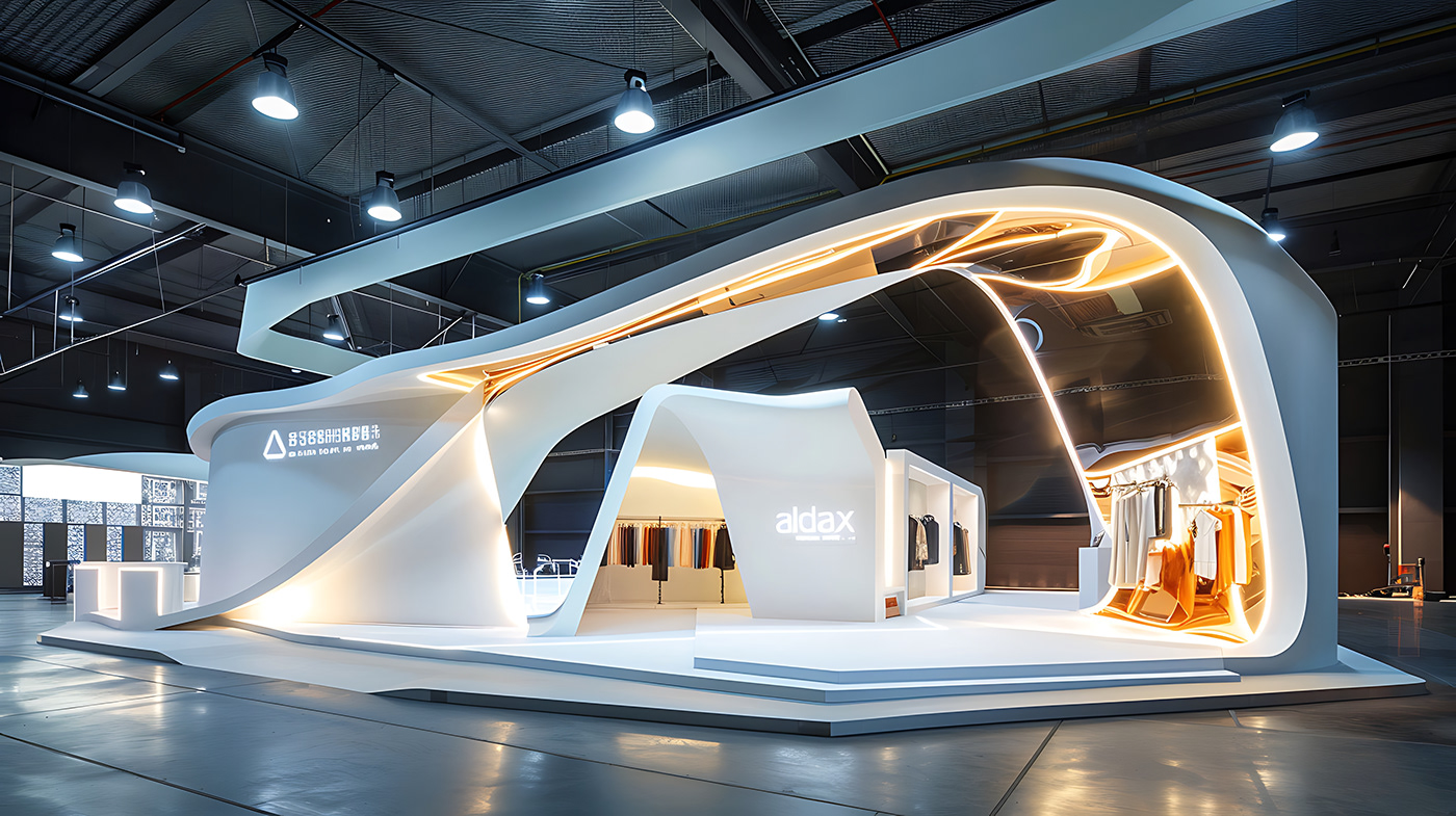 Exhibition  3D Exhibition Design  exhibition stand booth design Stand expo architecture interior design  ai