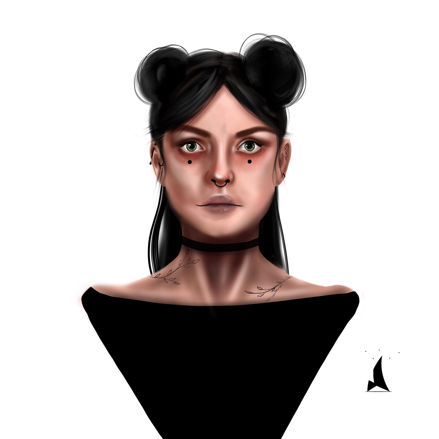 Character design  digital illustration face fantasy female character portrait Procreate PROCREATE ART warrior woman