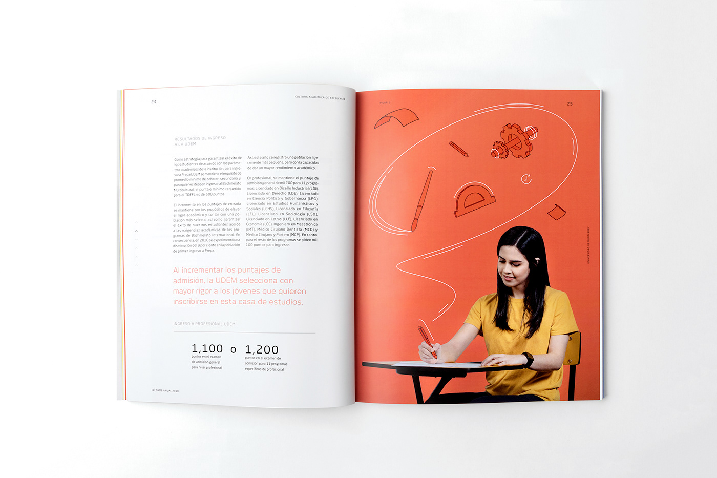 editorial annual report ILLUSTRATION  University Photography  concept graphic design  infographic mexico