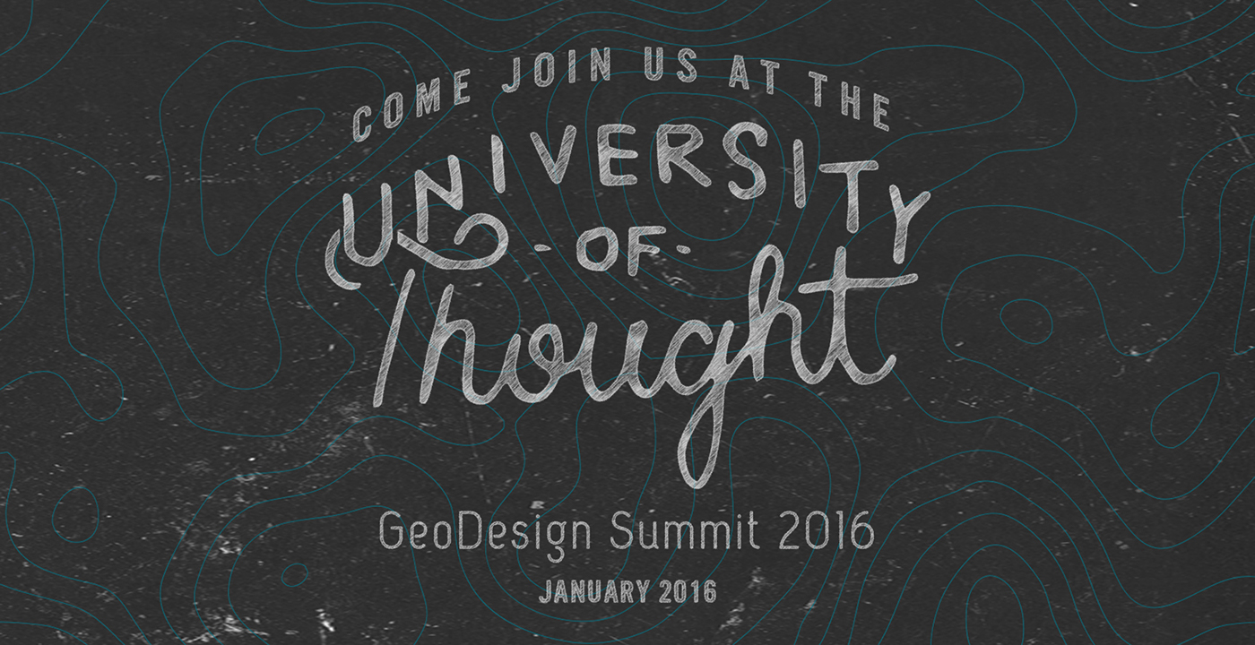 ESRI Geography Geodesign summit conference redlands Chalkboard