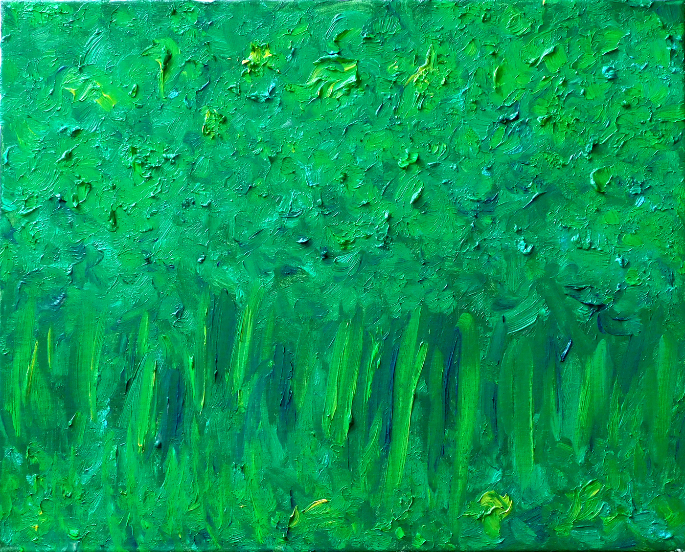 painting   oil green Verde monochrome vegetables IMPASTO