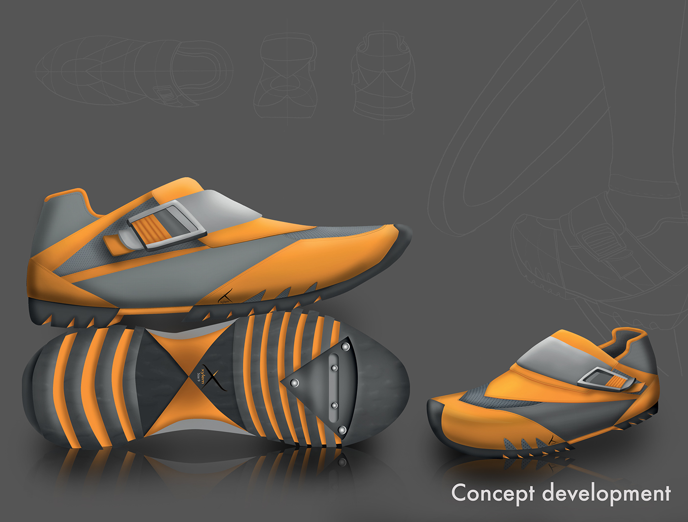 industrialdesign footwear sportgear shoedesign Bike Massey University shoe design Foot wear design