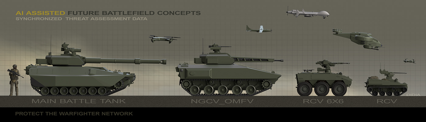 army concepts future tank ngcv keyshot concept art MUMT RCV OMFV mdo