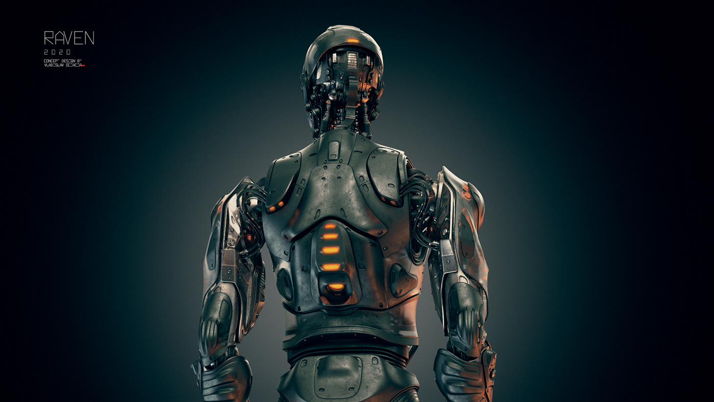 artificial Cyborg dark futuristic man mechanical robot robotic Scifi See Through