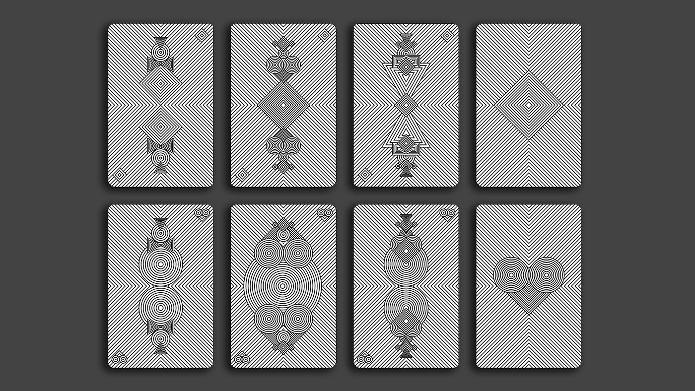 Playing Cards cards design lines BHSAD игральные карты pictogram Character ILLUSTRATION 