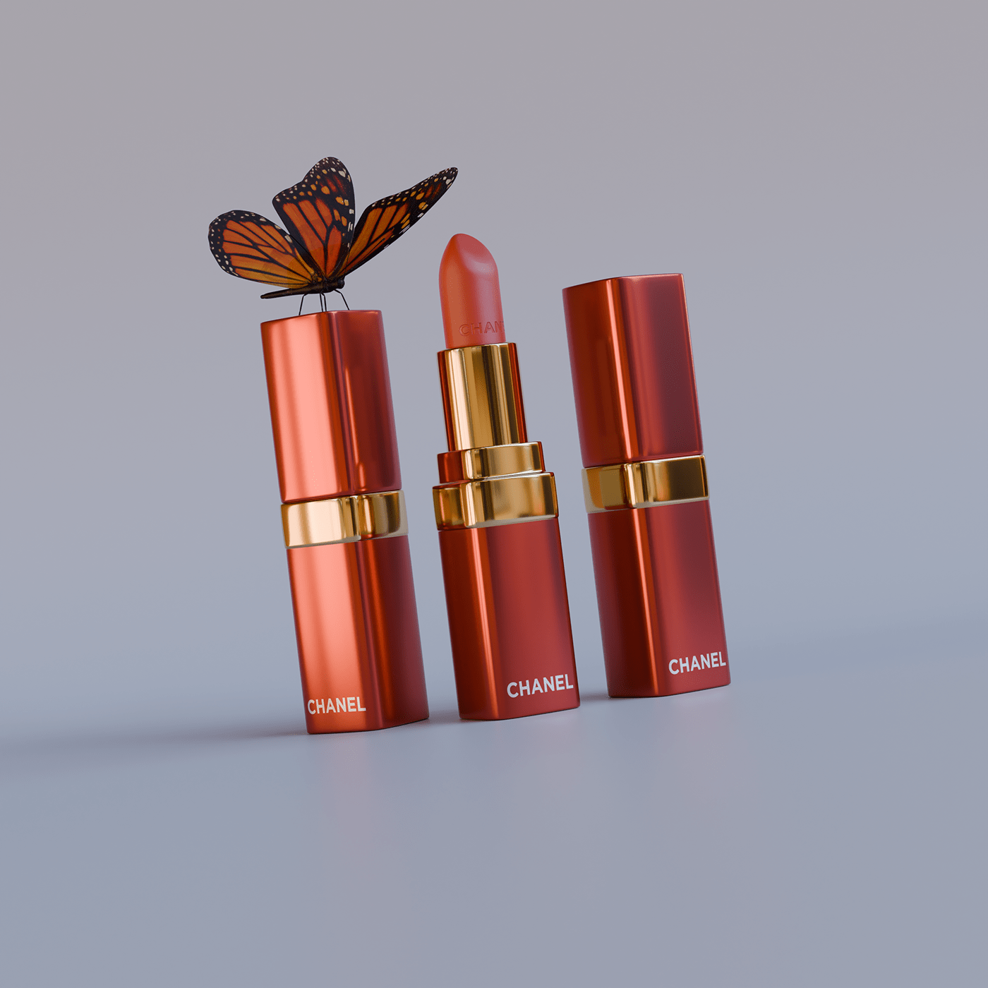 3D 3d modeling Render rouge red makeup Product Photography beauty Fashion  lipstick