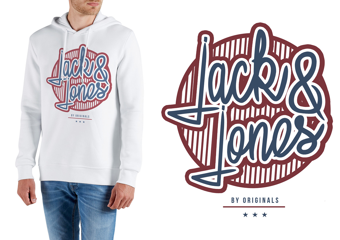 Jack & Jones t-shirt graphic Fashion  photoshop Calligraphy   branding 