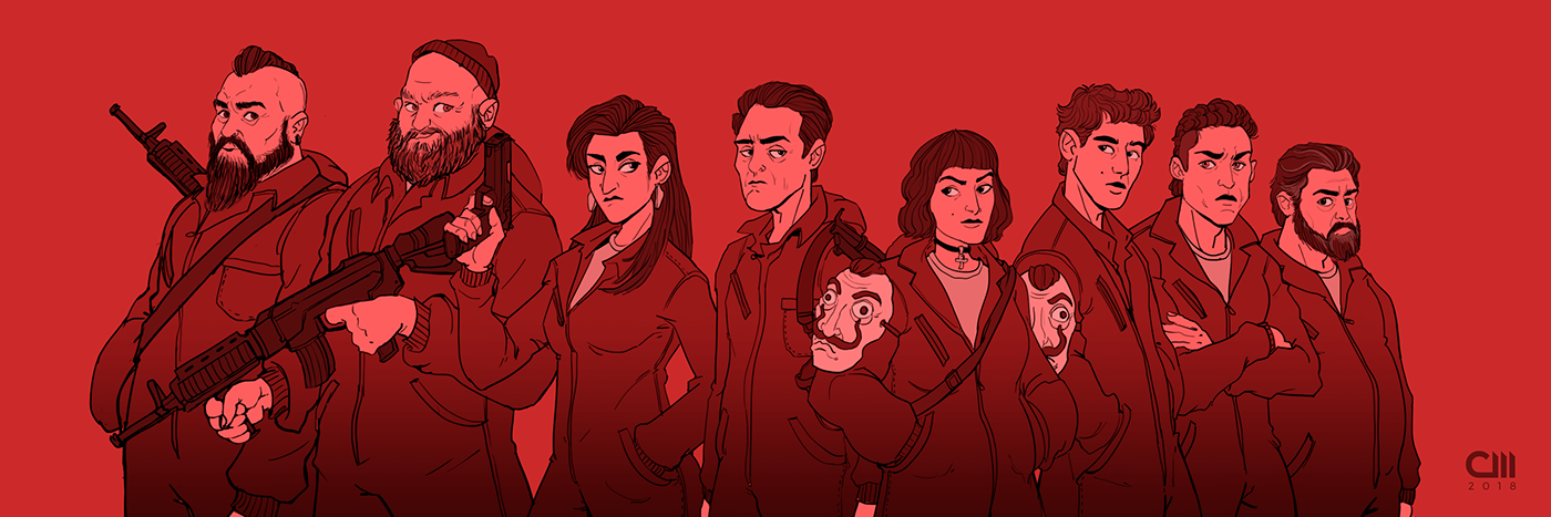 fanart lacasadepapel ilustration