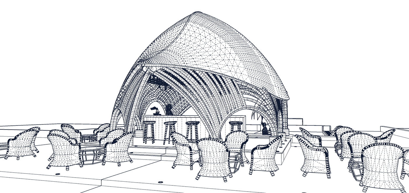 3D architectural concept Architectural Concepts architectural design architecture arquitectura bamboo architecture interior design  SketchUP visualization