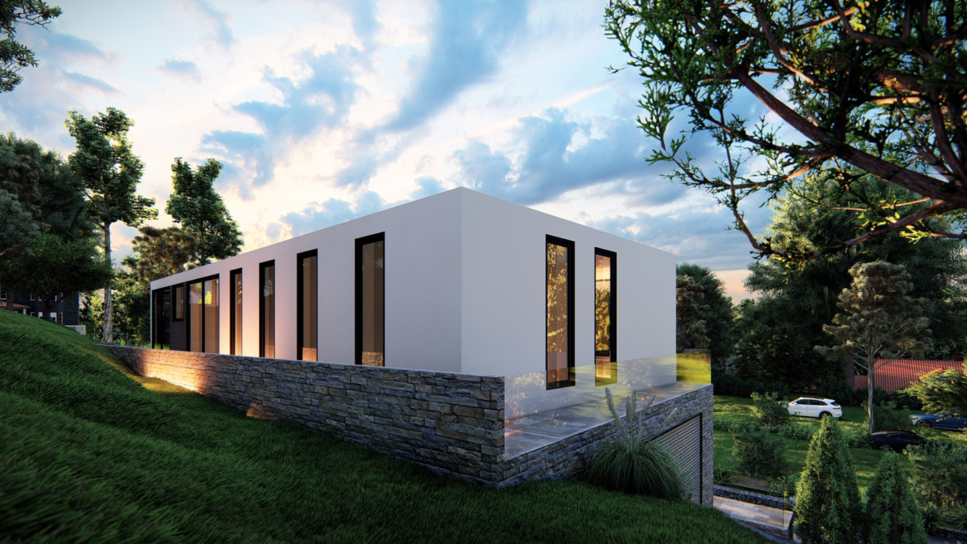 3D architecture exterior Render Villa