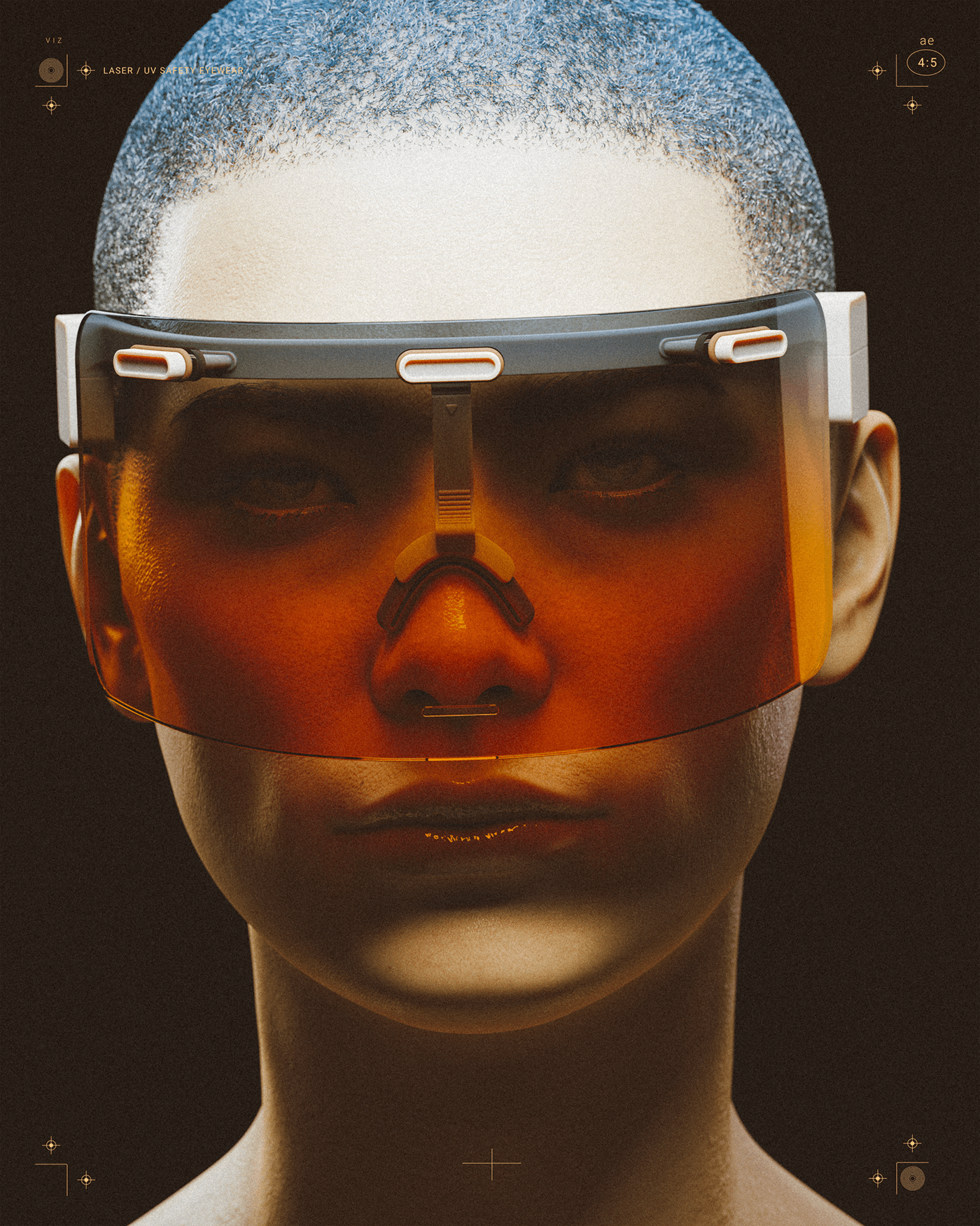 3D cad CGI editorial eyewear Render safety visualization