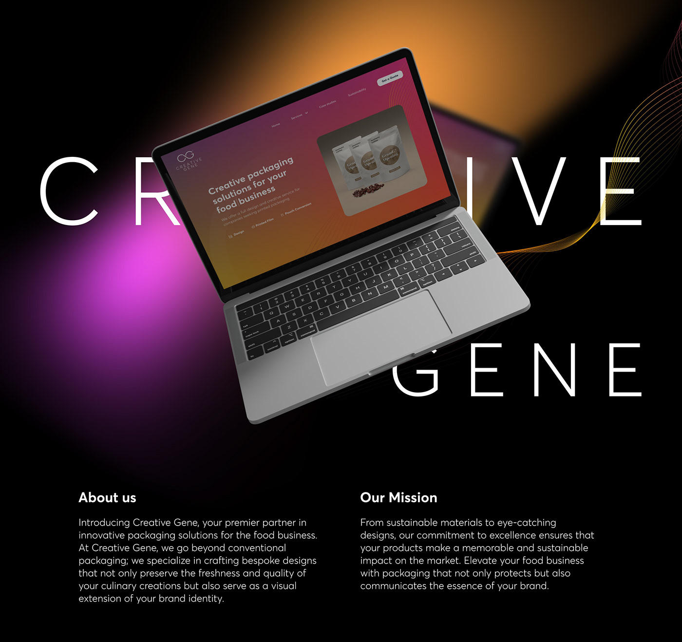 Web Design  UI/UX packing website creative gradient modern