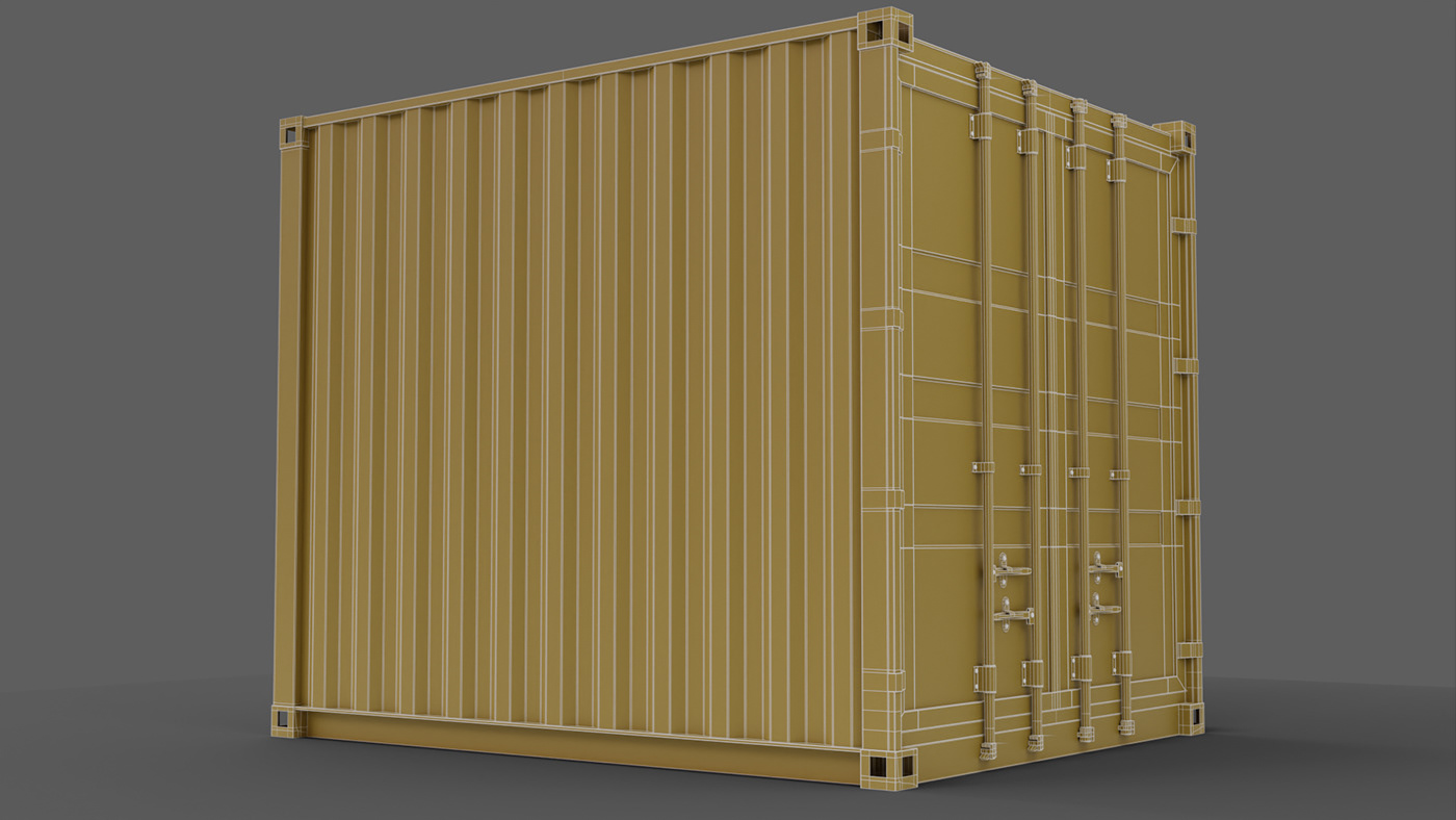 Cargo container Packaging freight transportation 3D visualization shipment Logistics shipping
