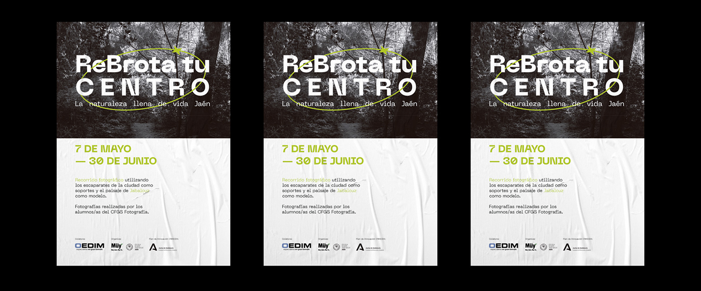 art direction  branding  editorial Exhibition  graphic design  jaen Rebrota tu centro typography  