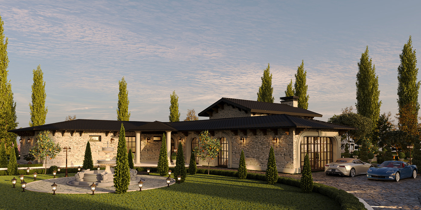 house architecture Render visualization exterior 3ds max corona archviz CGI interior design 