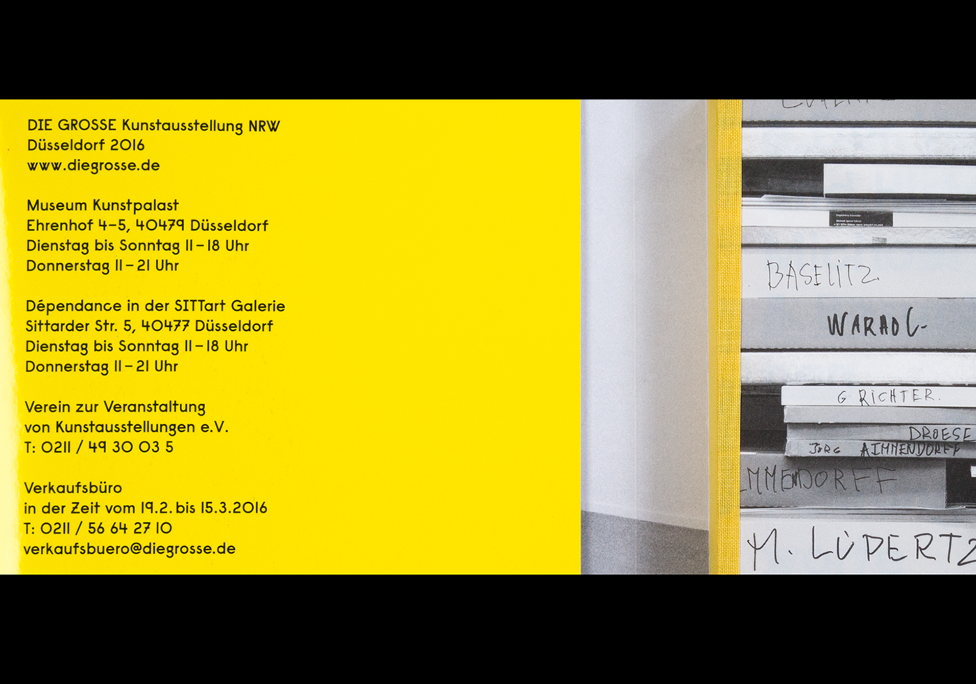die grosse 2016 Kunstausstellung Düsseldorf Corporate Design visual identity branding  Exhibition  Art Exhibition contemporary art exhibition catalogue