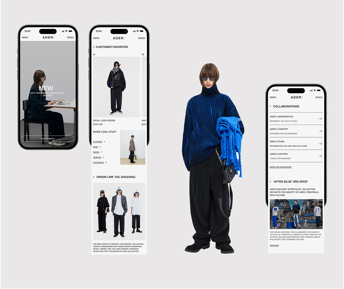 Clothing concept Ecommerce Fashion  interactive redesign UI UI/UX Web Design  Website