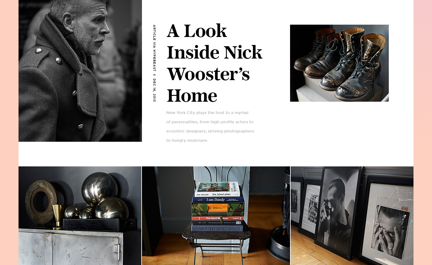 NICK WOOSTER Style Fashion  Menswear luxury elegant Web minimal unique layout hellowiktor