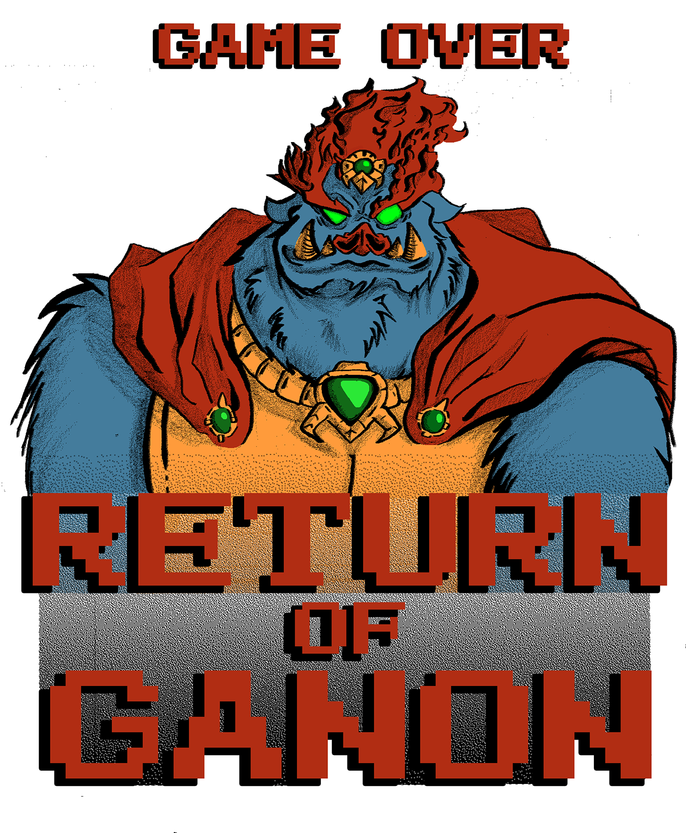 Ganon LOZ custom shirt Legend of Zelda video game NES Nintendo