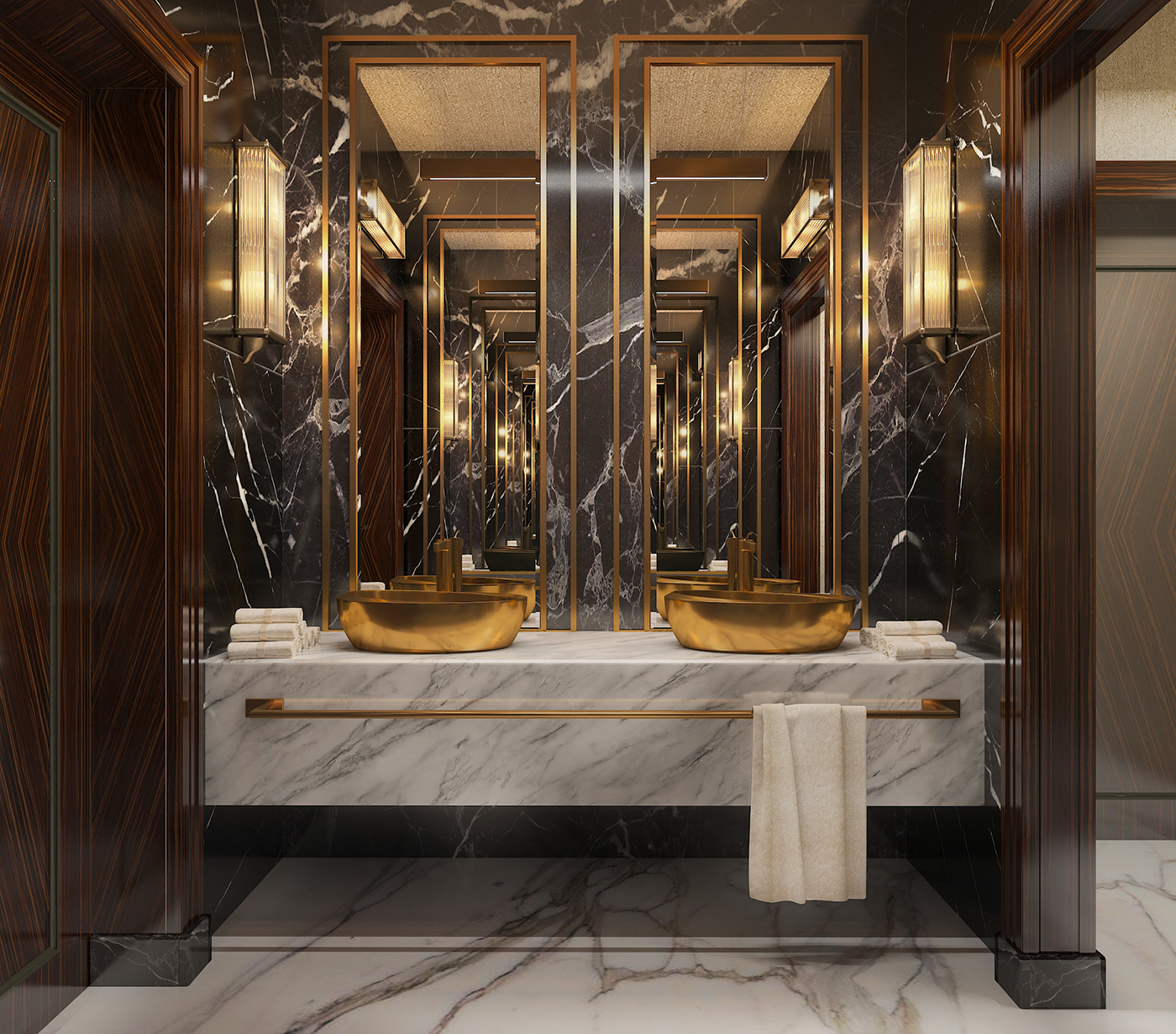 bathroom toilet gold Marble