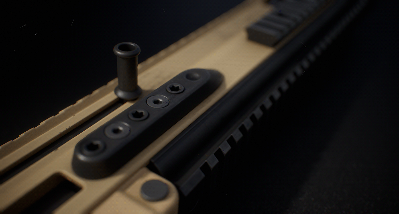 rifle Gun Weapon game 3D рендер
