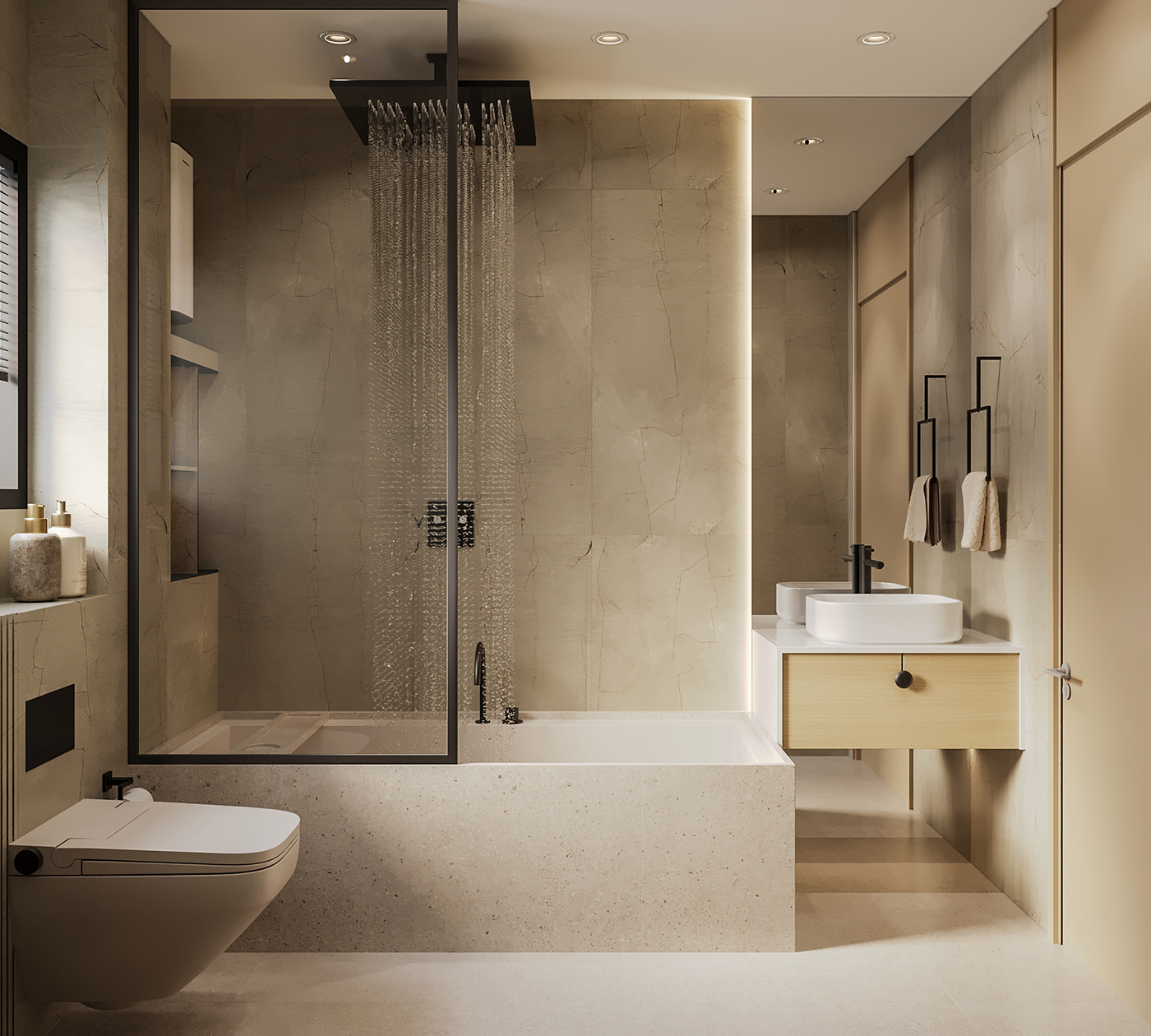 bathroom interior design  kids kidsroom bedroom visualization minimalist Minimalism corona CGI