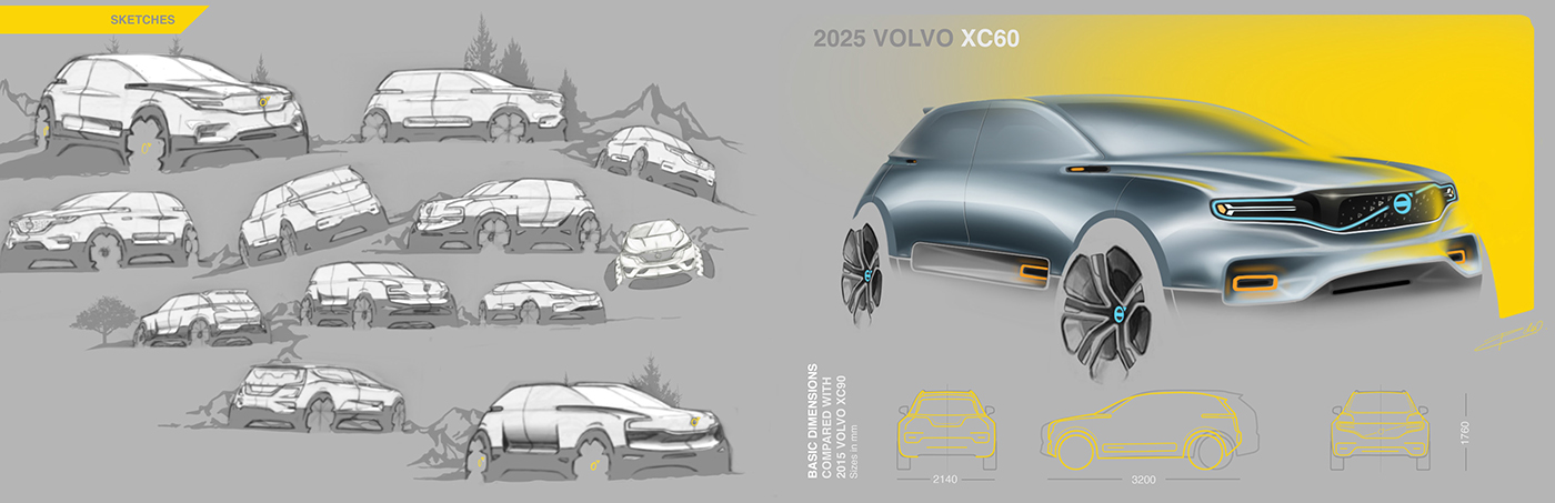 automotive   Volvo exterior Render design transportation