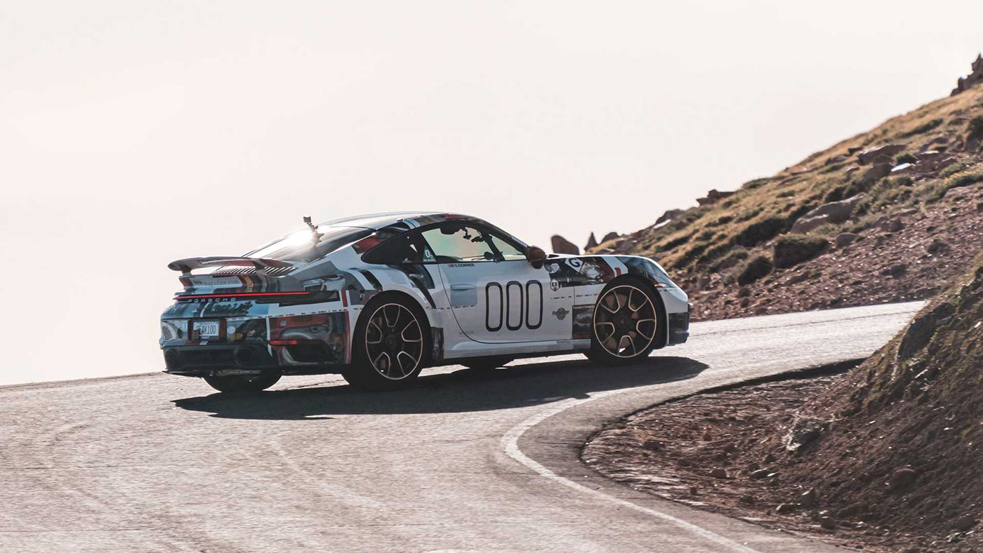 Advertising  automotive   car pikes peak Porsche Porsche 911 record speed turbo Vehicle