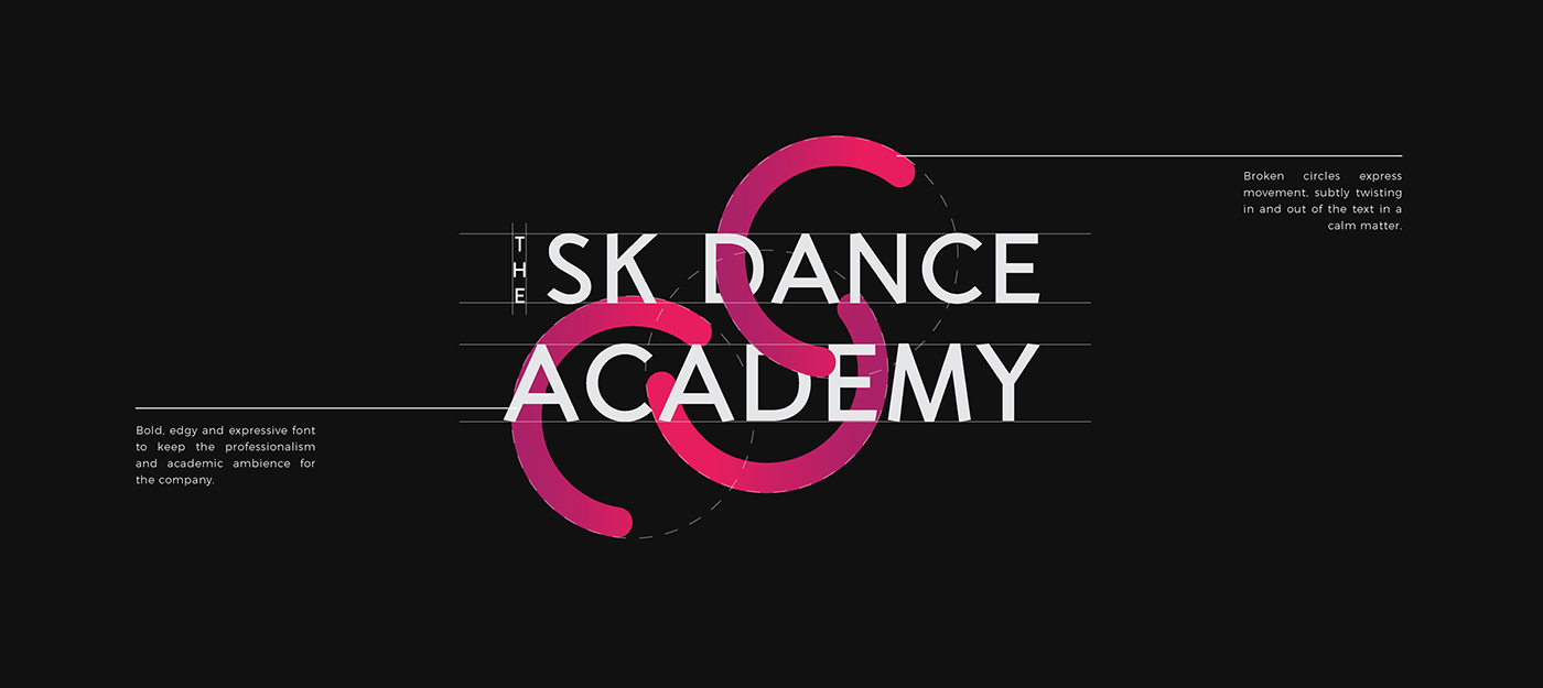 DANCE   academy brand logo design graphic school poster flyer mock up