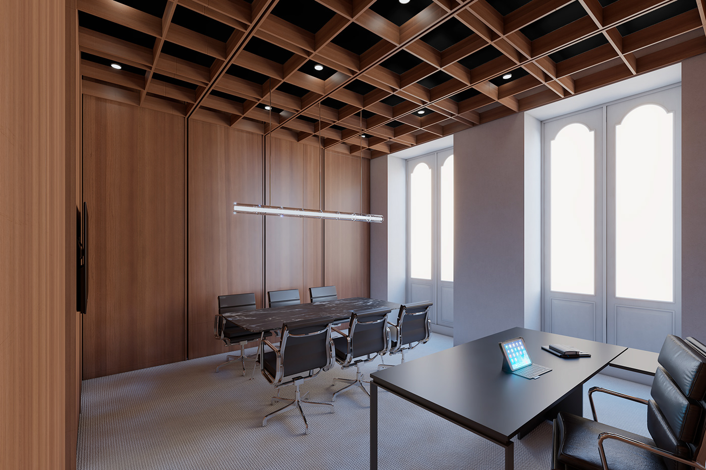Office Interior architecture Render visualization interior design  vray archviz modern building
