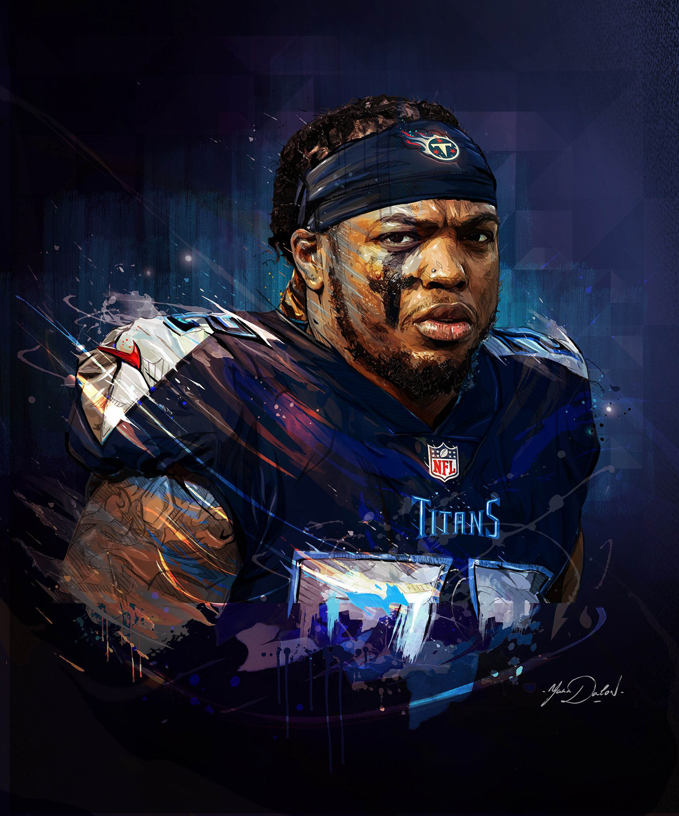 american football Derrick Henry Dynamic football nfl NFL design  portraits poster sports Tom Brady