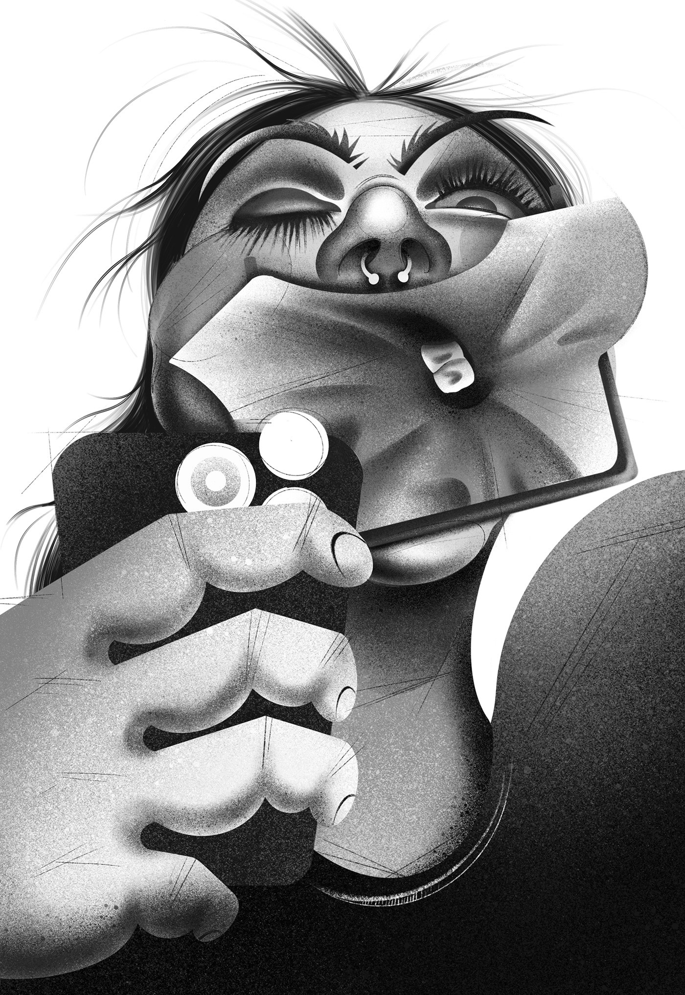 ILLUSTRATION  caricature   black and white Fashion 