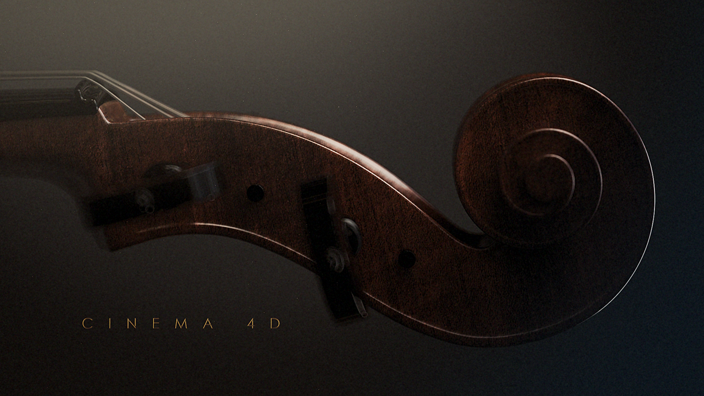 art direction  motion design Violin CGI design cinema 4d after effects