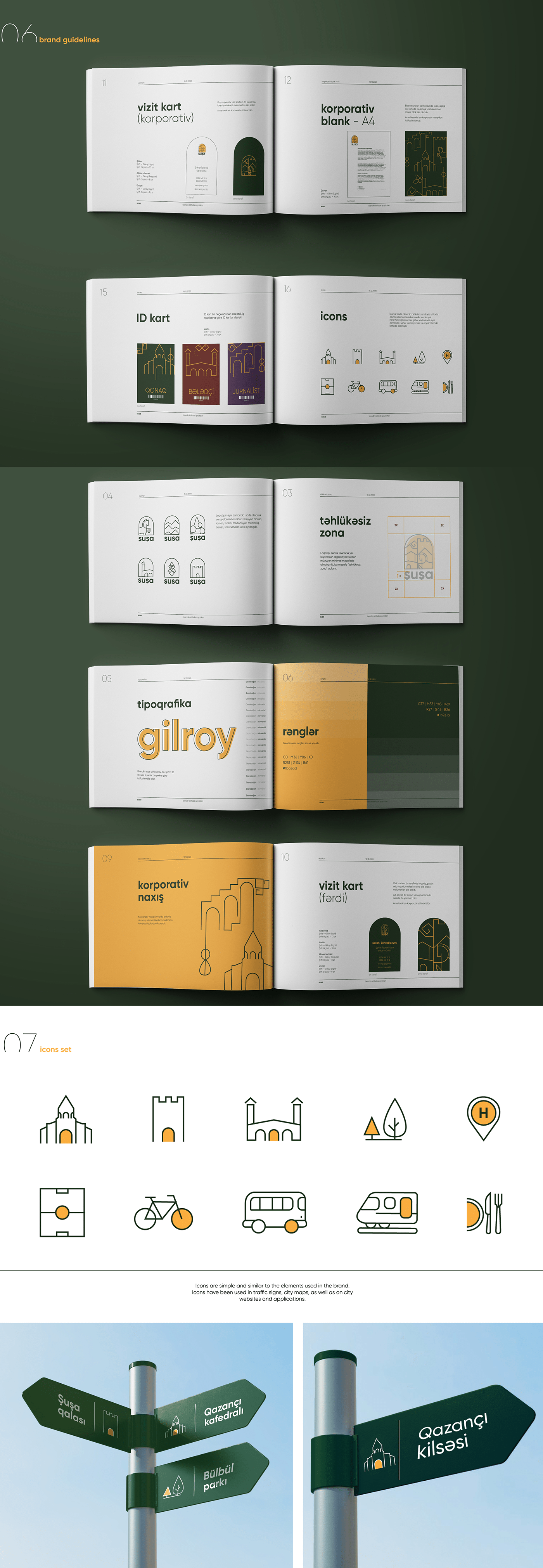 azerbaijan brand guidelines Identity Design poster Shusha book design Branding design City branding city logo map