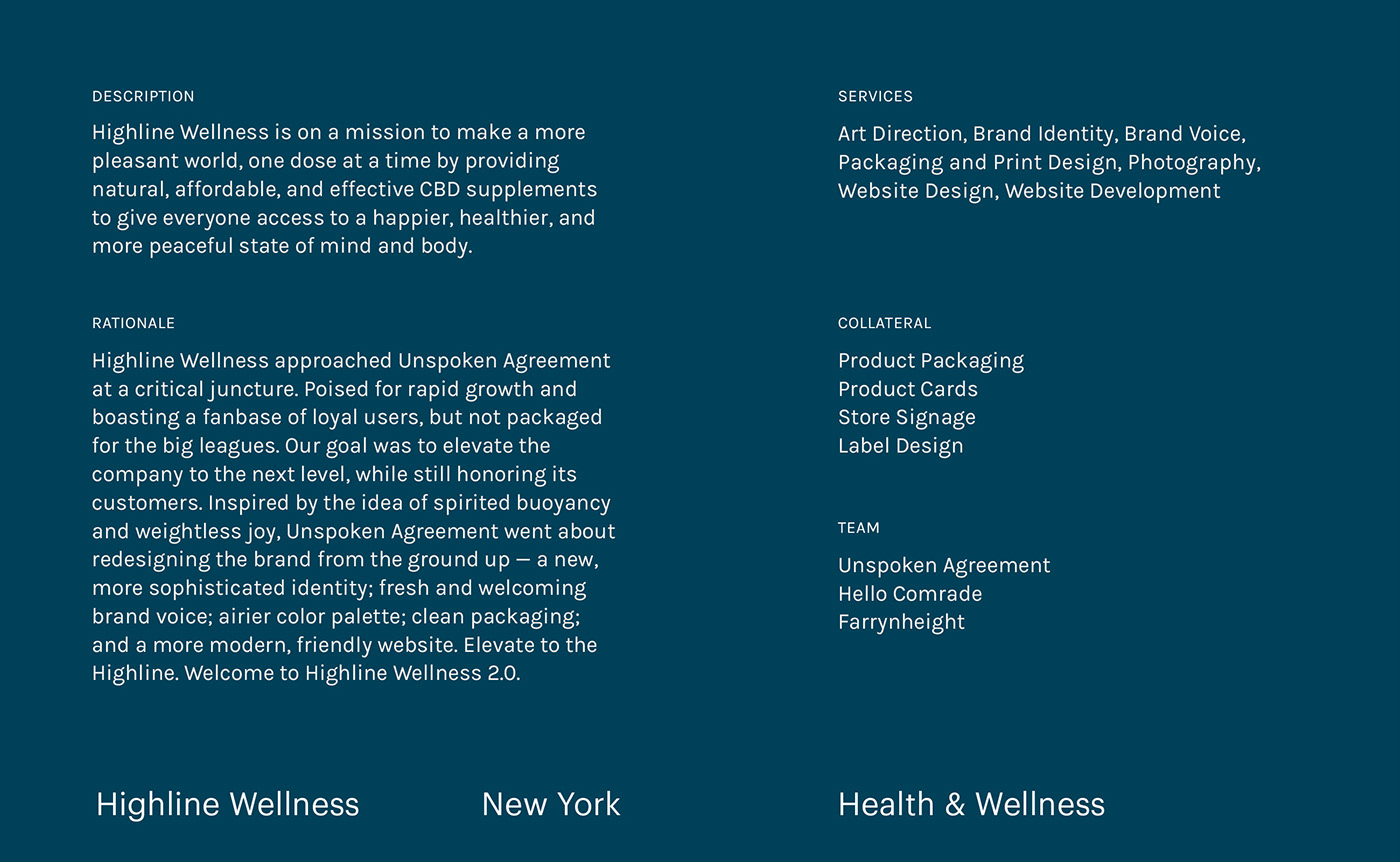 New York CBD CBD Design nyc Weed Design HEMP DESIGN Packaging logo highline wellness