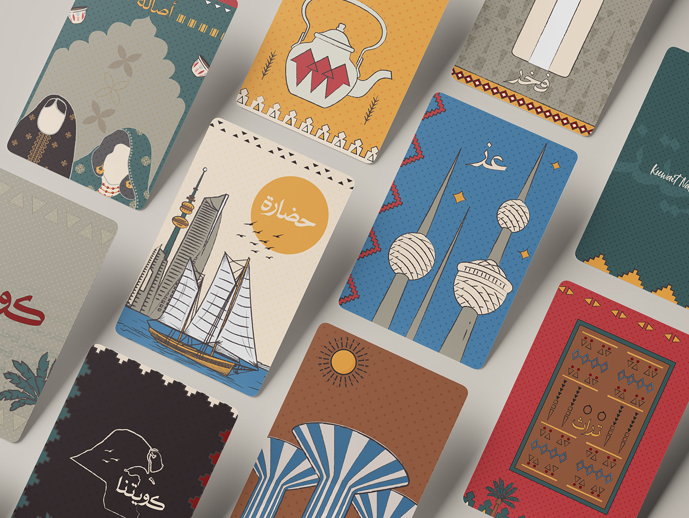 Kuwait Packaging arabic art direction  culture National day ILLUSTRATION  typography   Graphic Designer