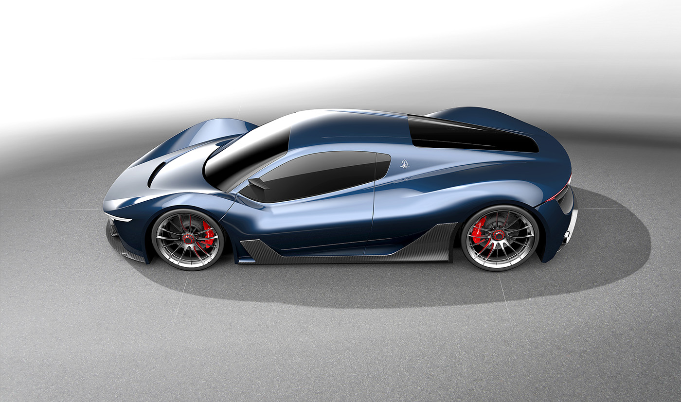 maserati MC-63 car design sketch Alias 3D model rendering andrea Ortile