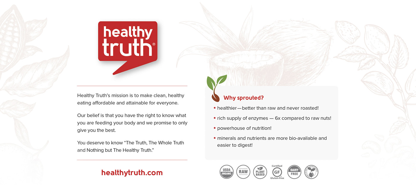 healthy healthy truth logo natural nuts organic Packaging Retail