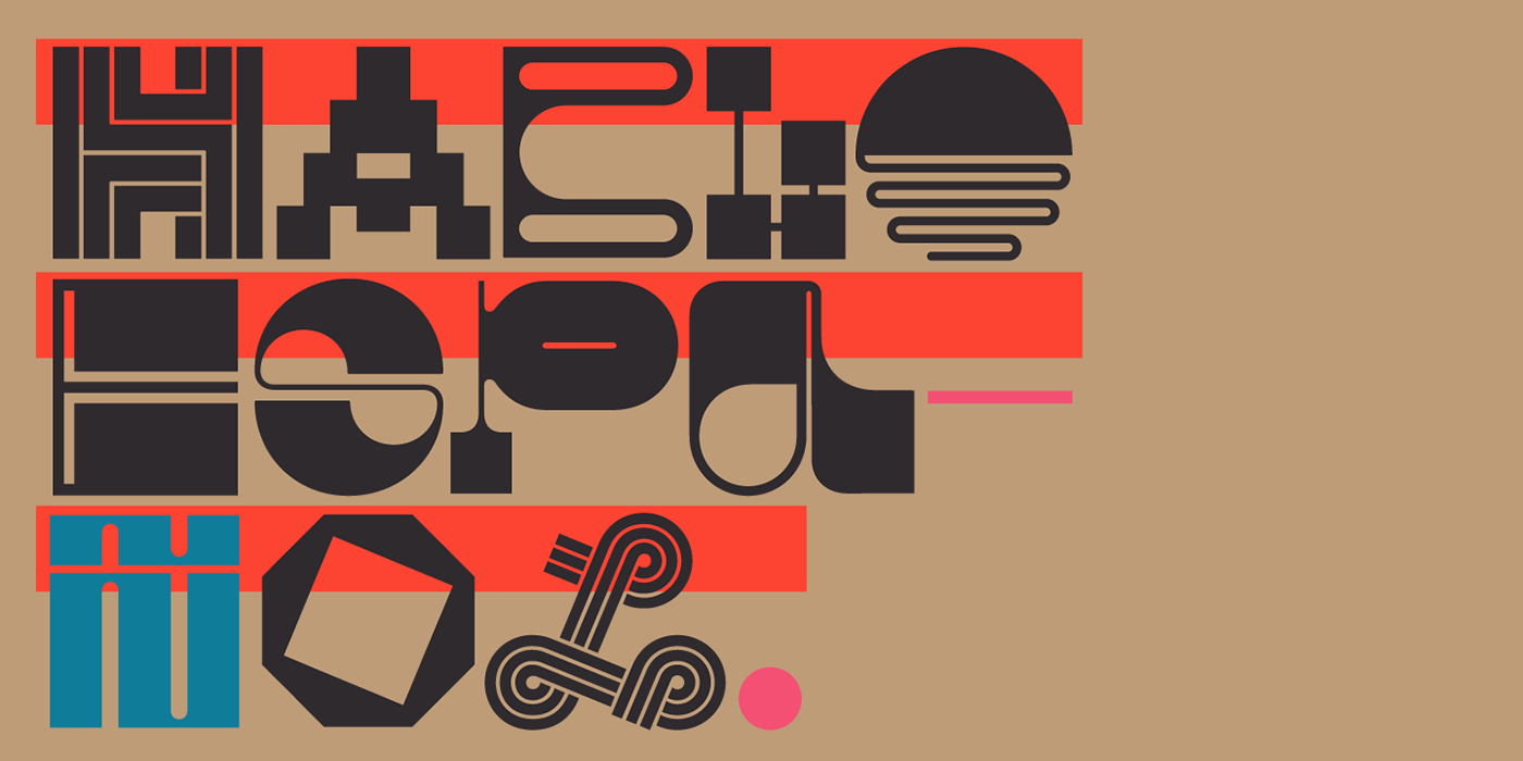bold design Display font graphic Headline letter logo Playful typography  