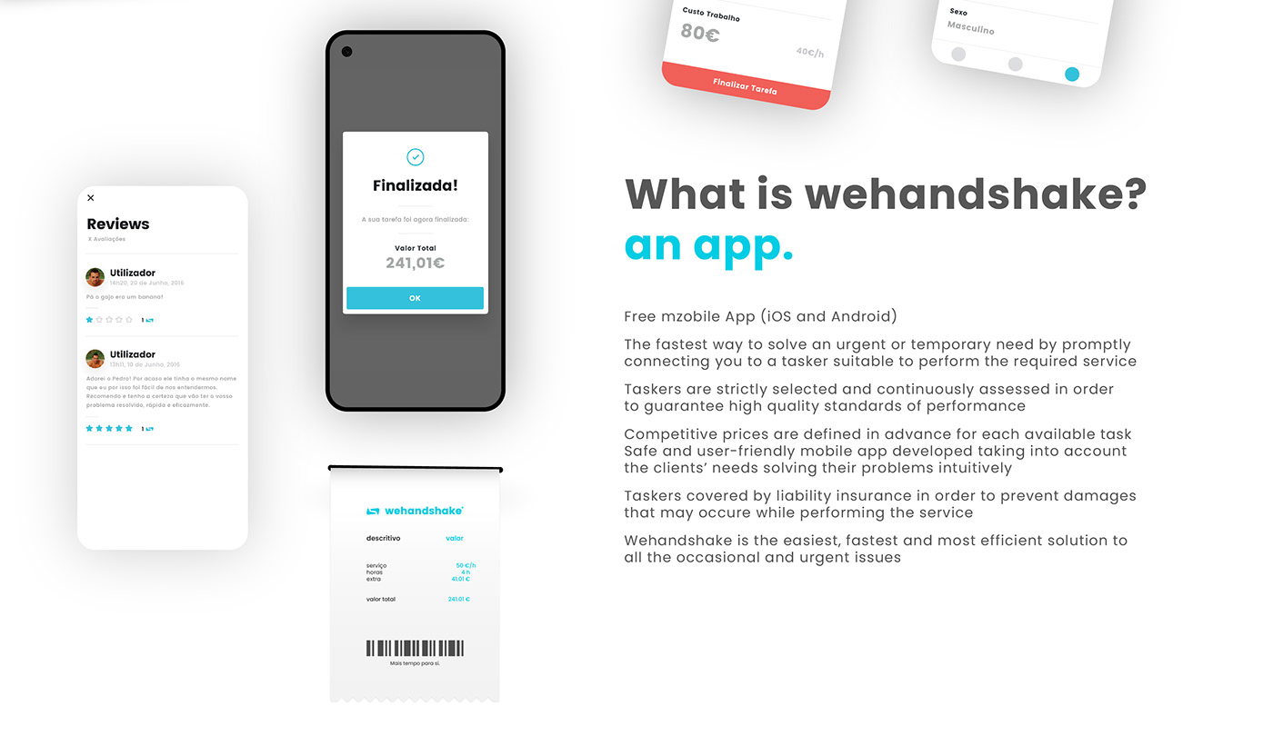 app blue brand branding  handshake services