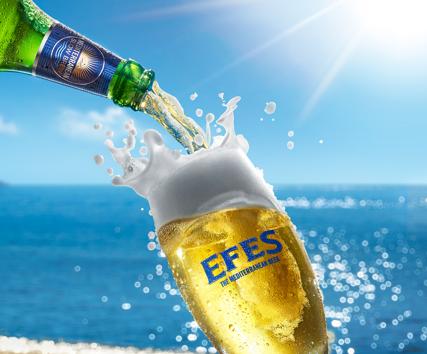 beer beverages products studio drinks photoshop bottle retouch efes splash