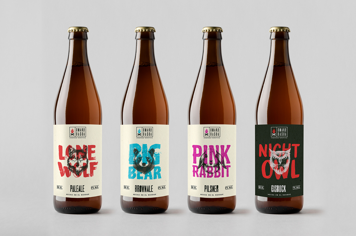 graphic design  beer label Packaging forest beer cerveza bosque etiqueta Label