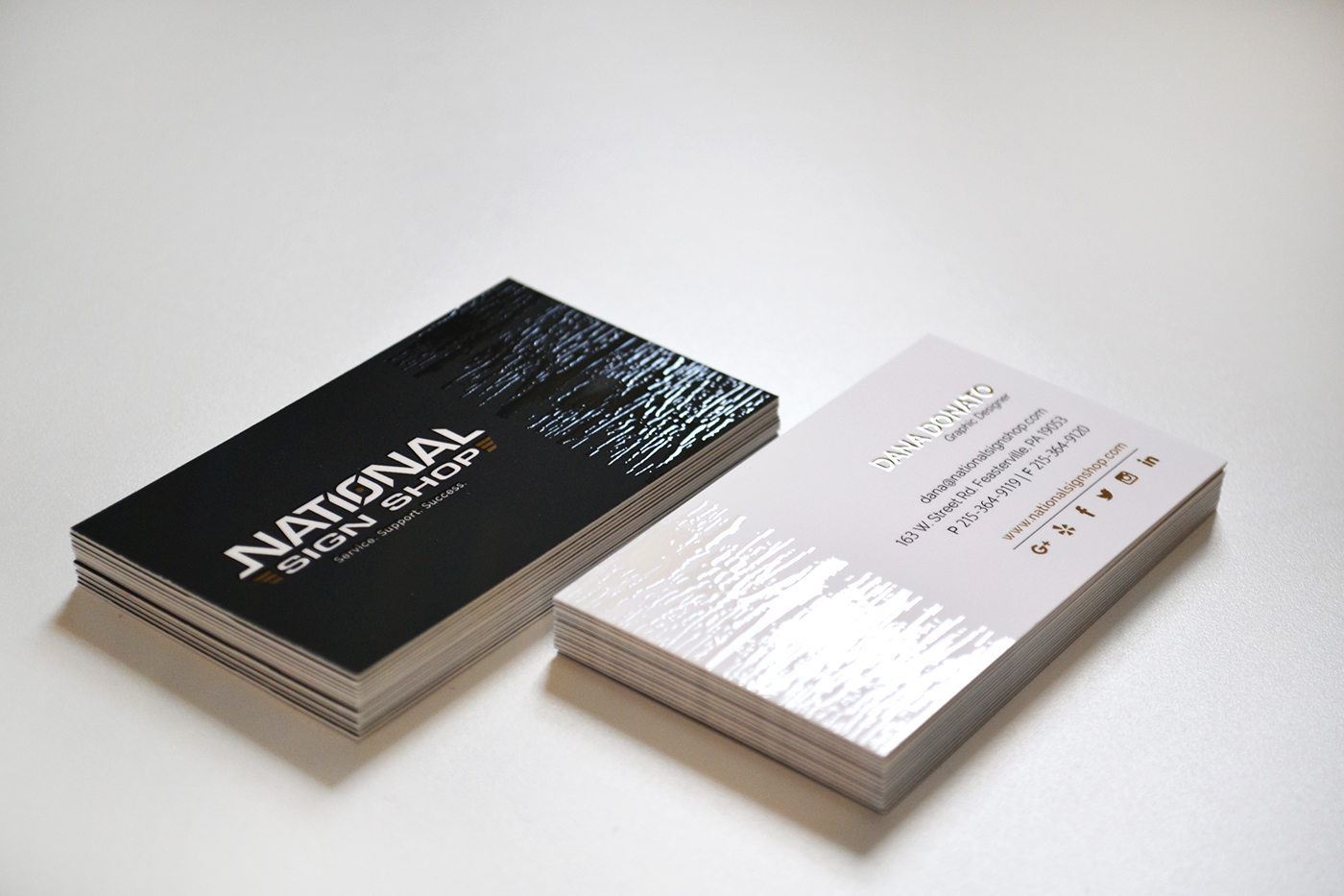 Business Cards UV spot gloss matte design branding 