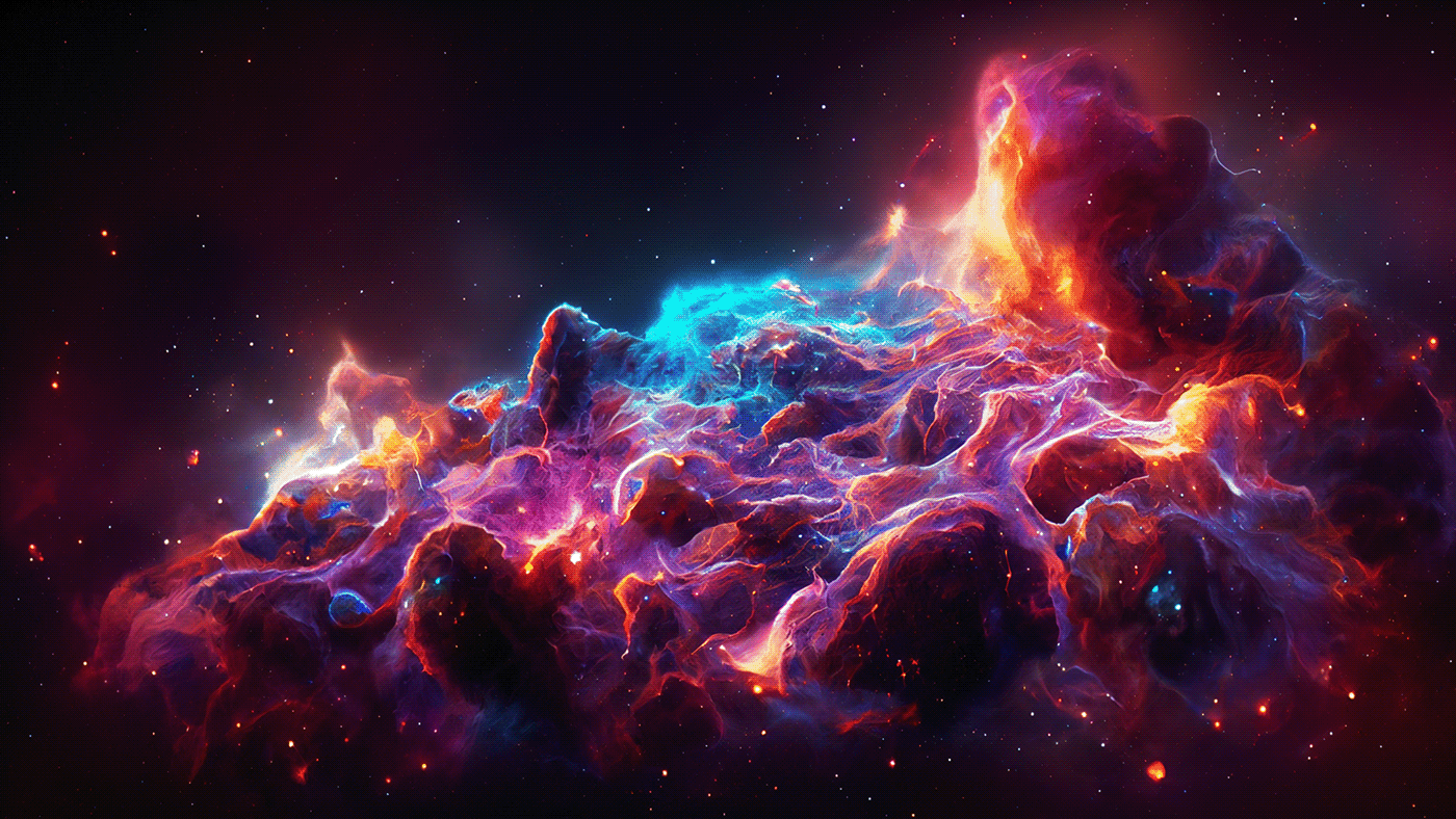 abstract Beautiful colorful Digital Art  nebula nebulae Space  stars