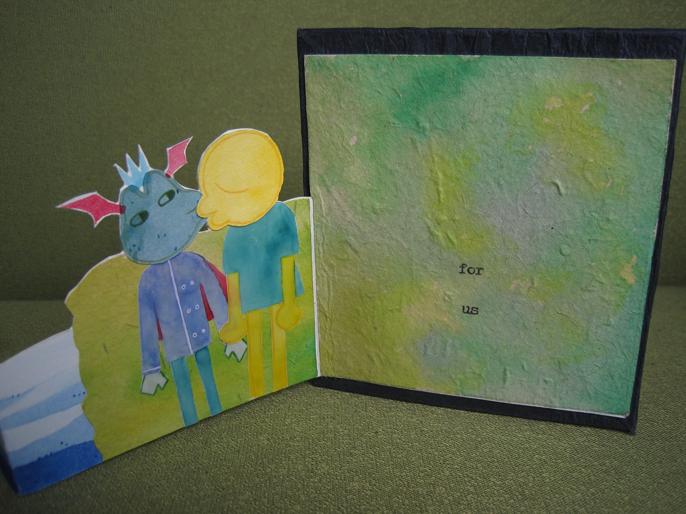 artist book frog prince mister duck Long Distance Relationship watercolor TRANSFER